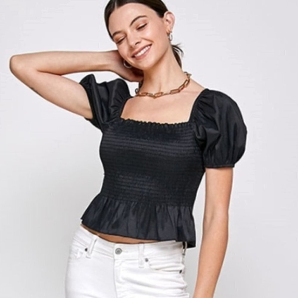 CHIC PUFFED SLEEVE BLOUSE